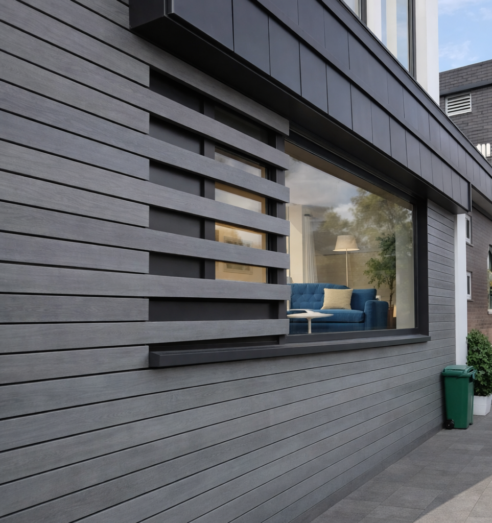 Horizontale houten gevelbekleding