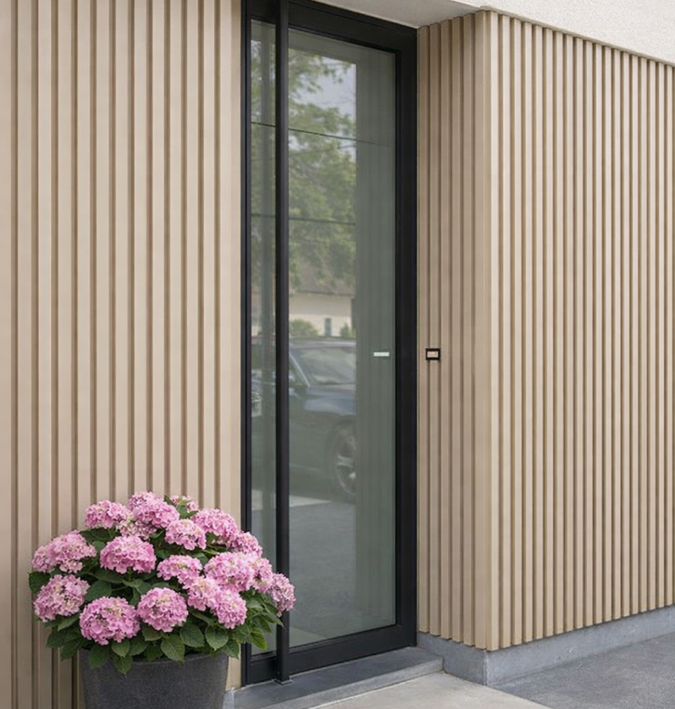 Aluminium gevelbekleding bij woning