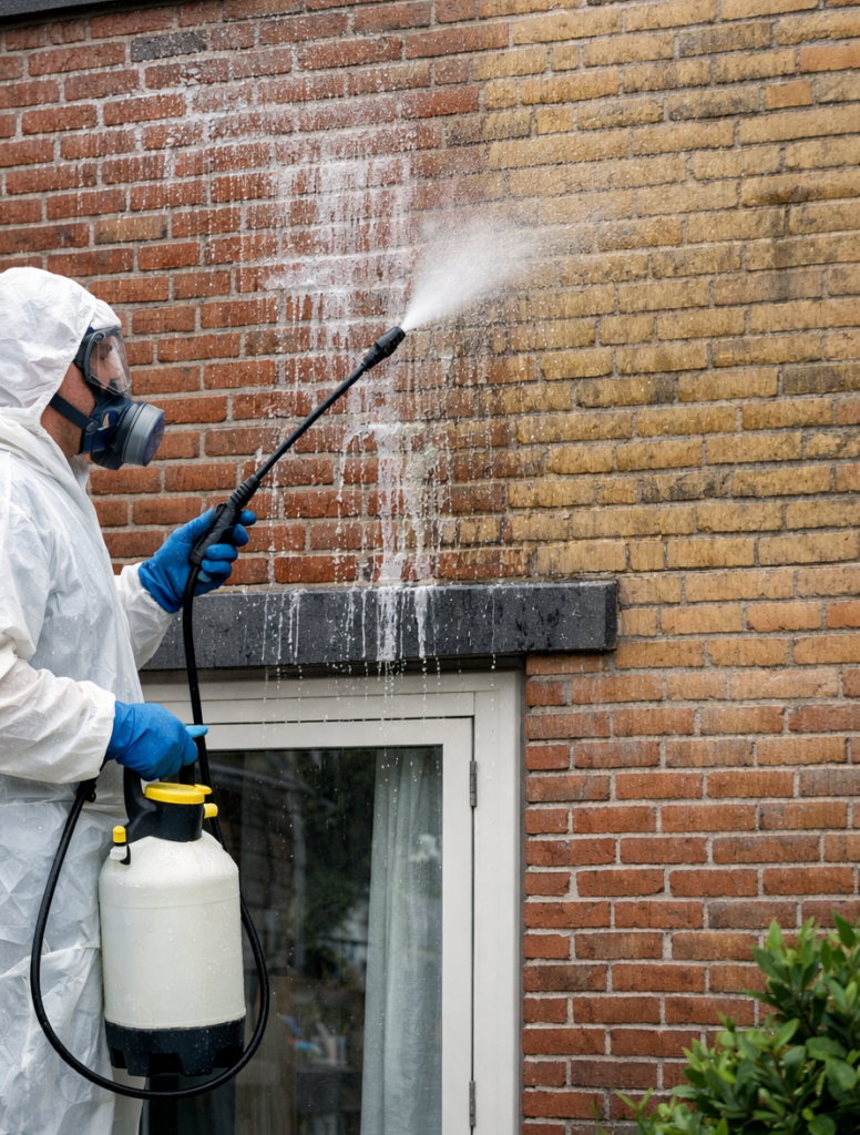 chemisch reinigen van gevel