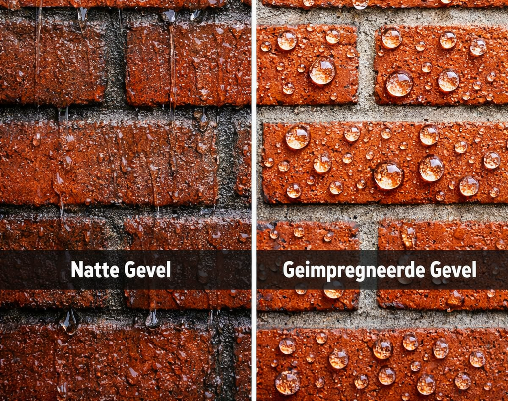 voor en na gevel impregneren