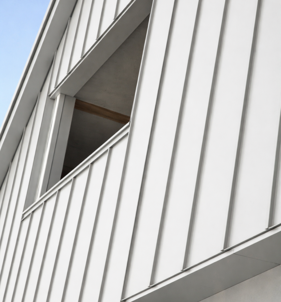 Zinken felsbanen als gevelbekleding